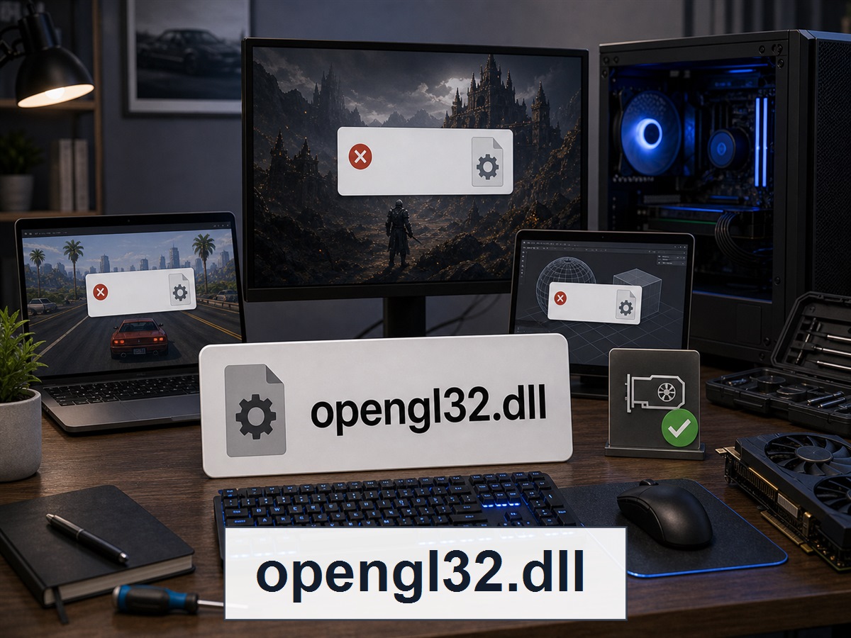 opengl32.dll 缺失导致软件闪退？图形组件和驱动要一起检查