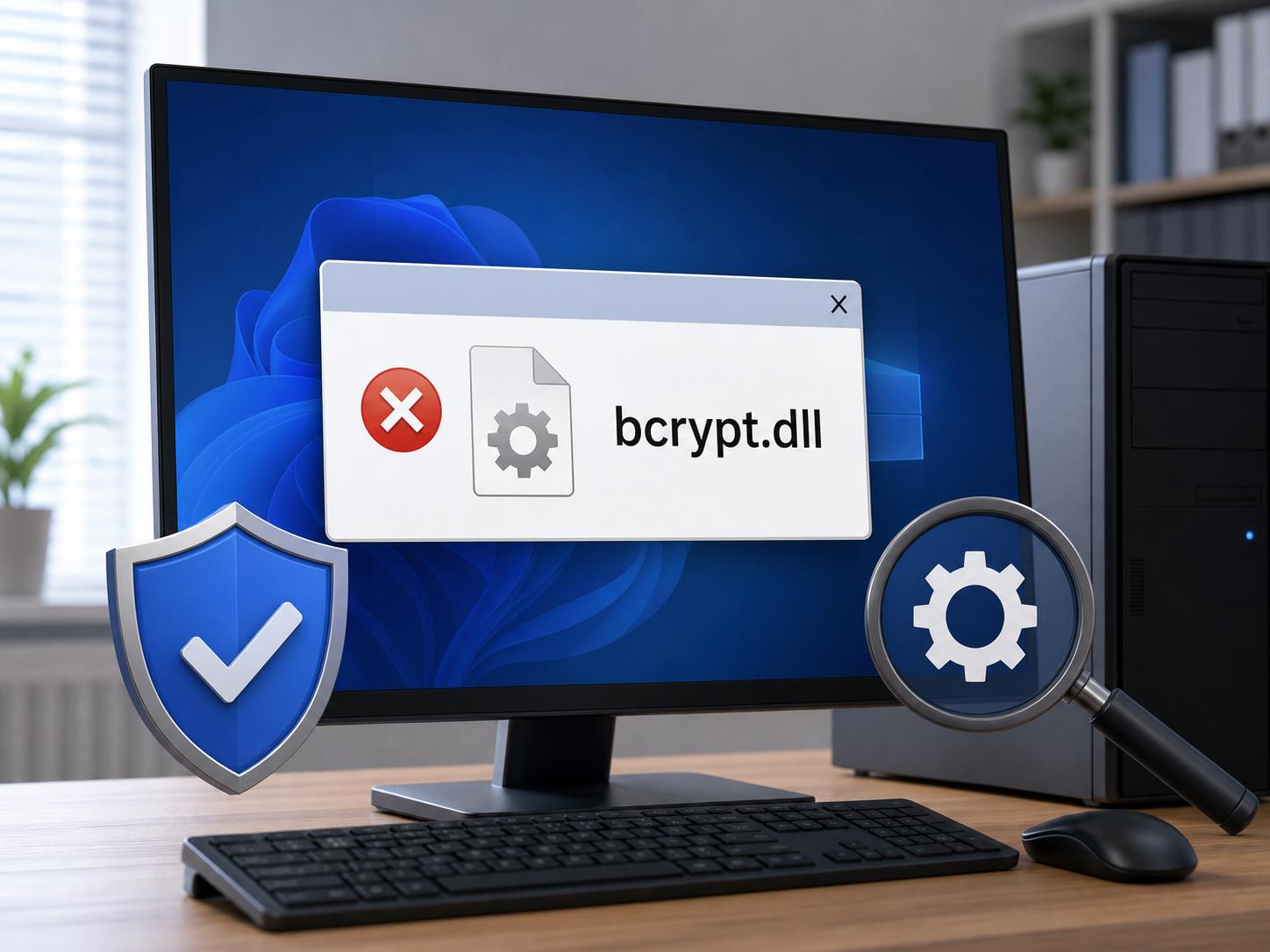 bcrypt.dll 缺失导致软件打不开？先按加密组件和系统完整性排查