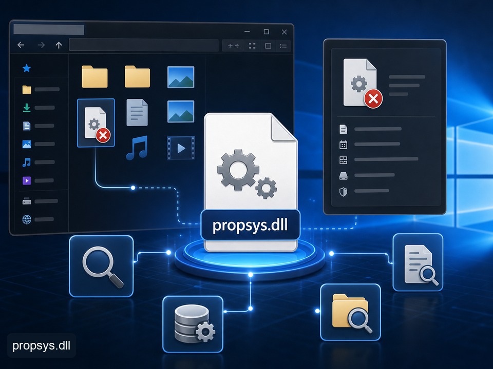propsys.dll报错让文件属性或资源管理器异常？先看系统属性组件