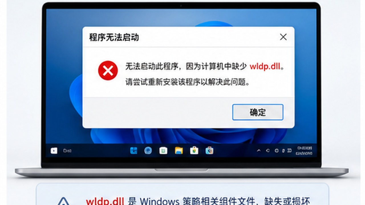 wldp.dll 缺失导致程序启动被拦？Windows 策略组件修复办法