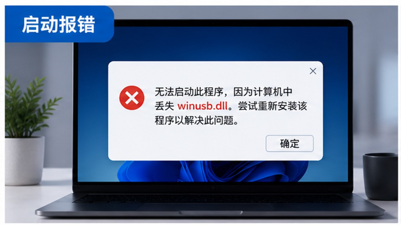 winusb.dll 缺失会让 USB 设备软件打不开吗？驱动组件修复方法