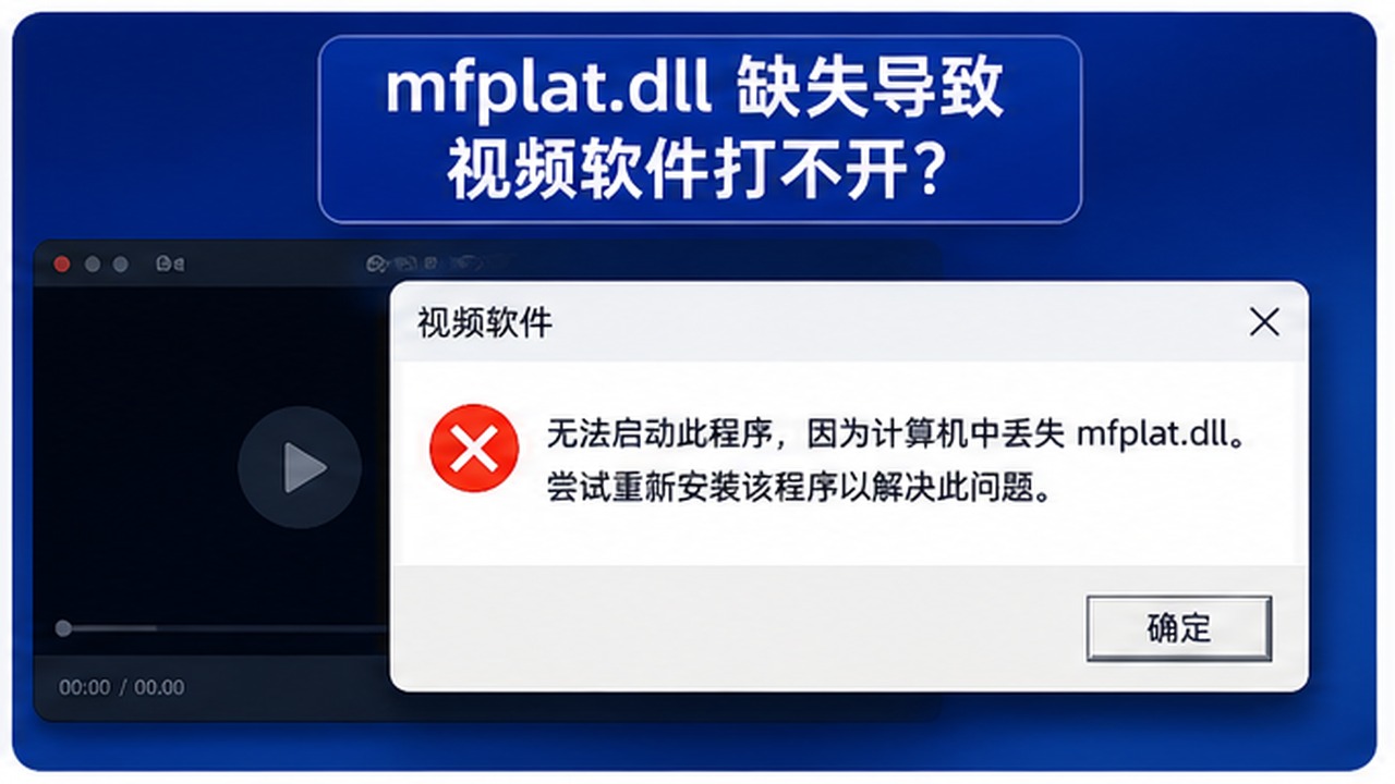 mfplat.dll 缺失导致视频软件打不开？媒体平台组件修复方法