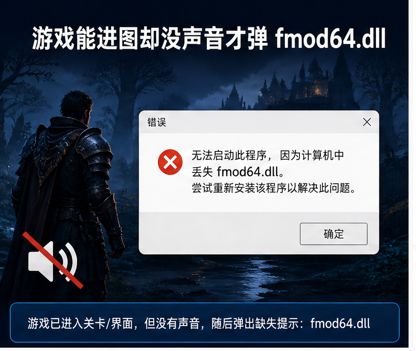 fmod64.dll 排查图
