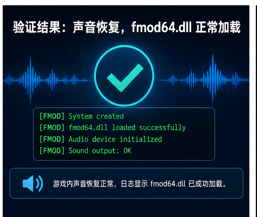 fmod64.dll 排查图