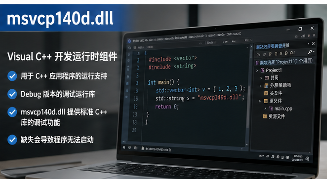 msvcp140d.dll 排查示意图 2