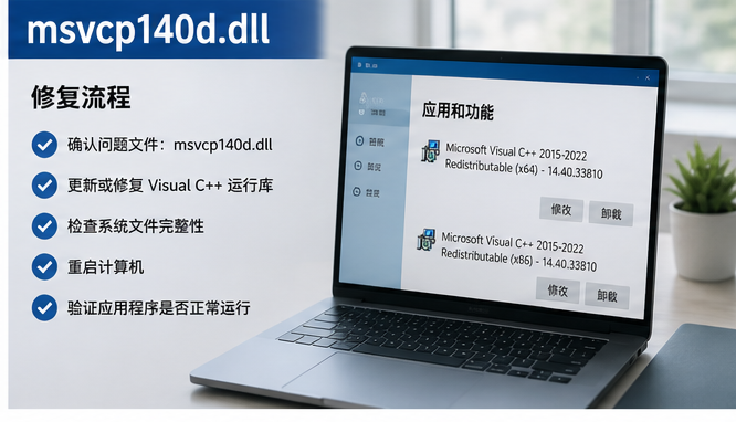 msvcp140d.dll 排查示意图 4