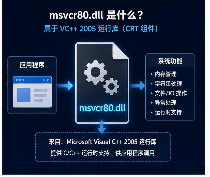 msvcr80.dll 排查图