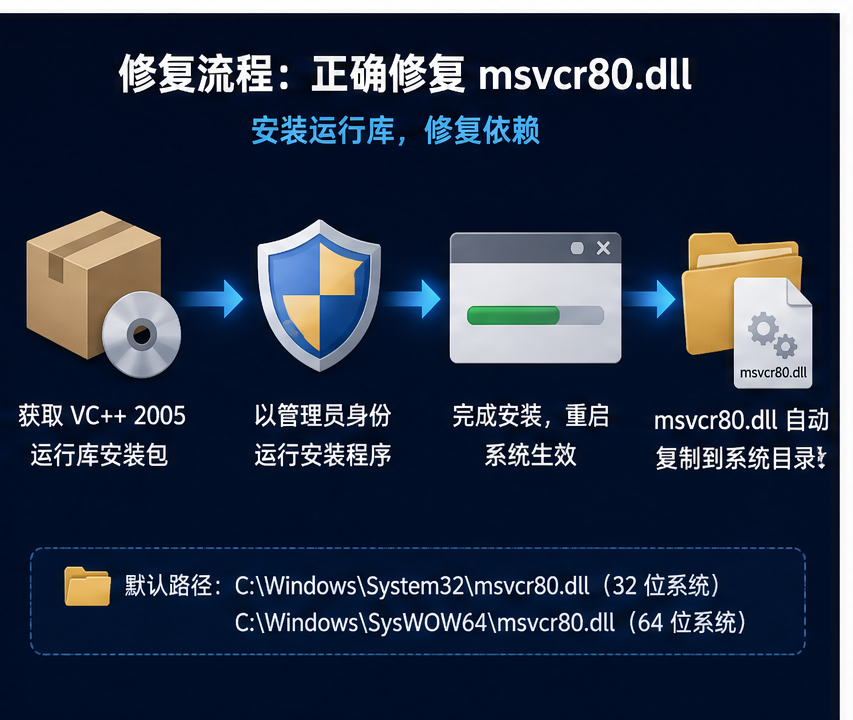 msvcr80.dll 排查图