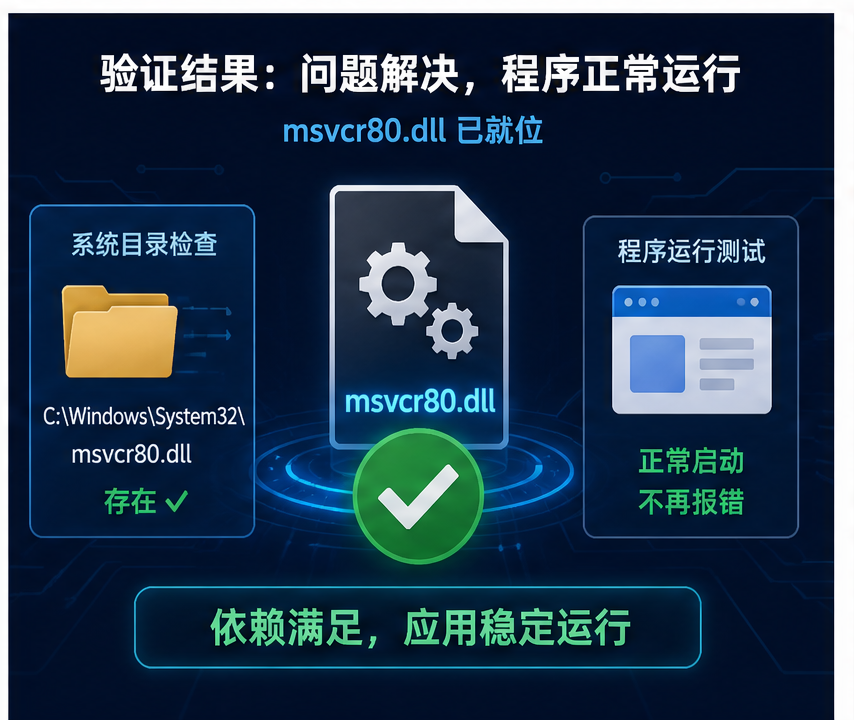 msvcr80.dll 排查图