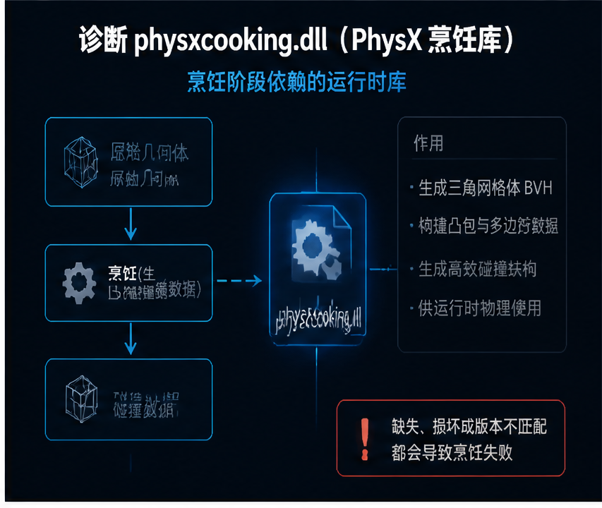 physxcooking.dll 排查图