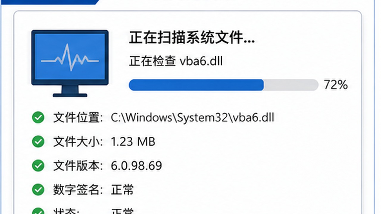 vba6.dll 修复前工具扫描
